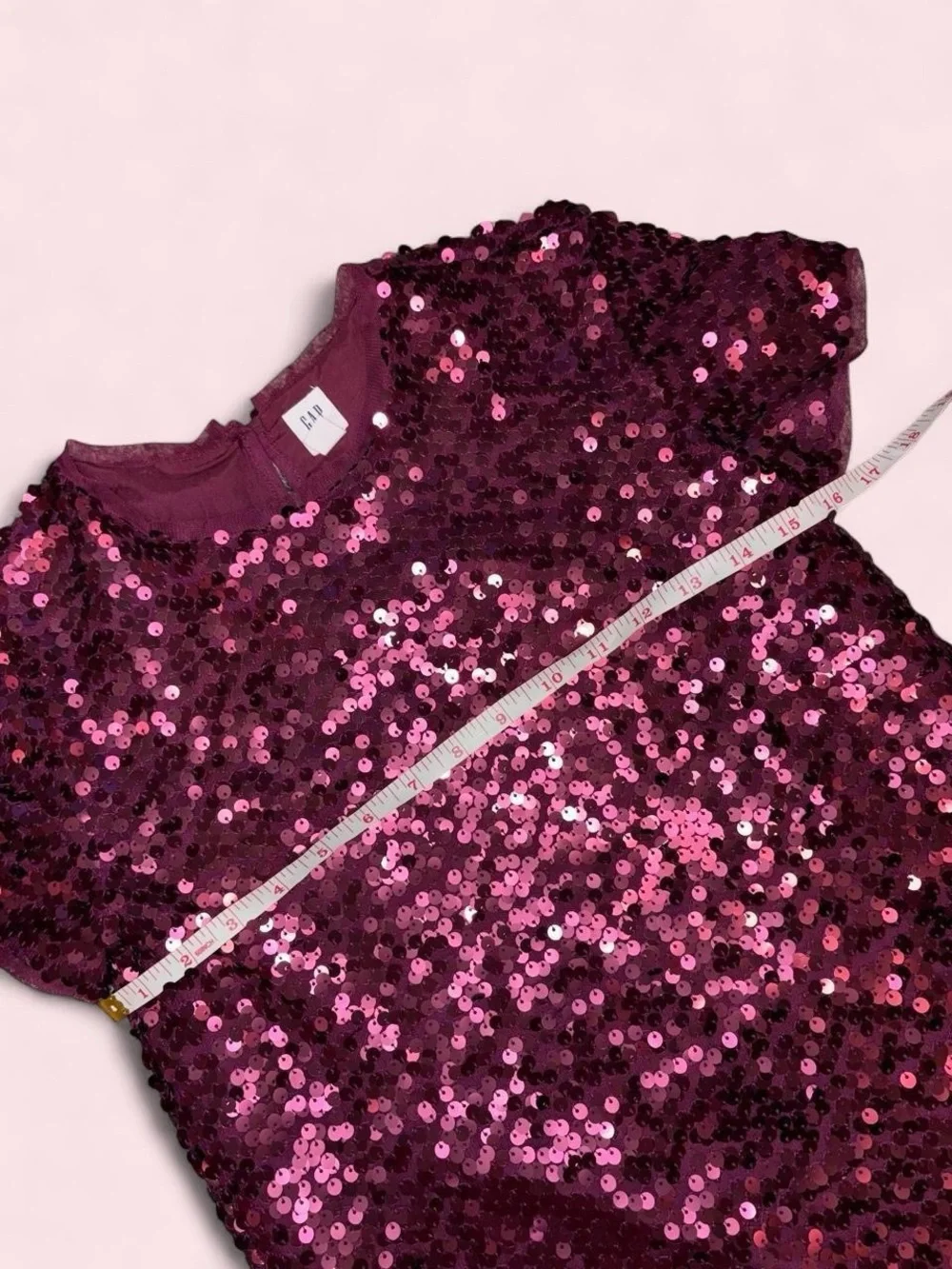 Gap Kids Size L Burgundy Sequin Dress